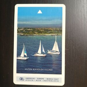 Hilton Waikoloa Village Hawaii Key Card Room Key Memorabilia Sailboat View